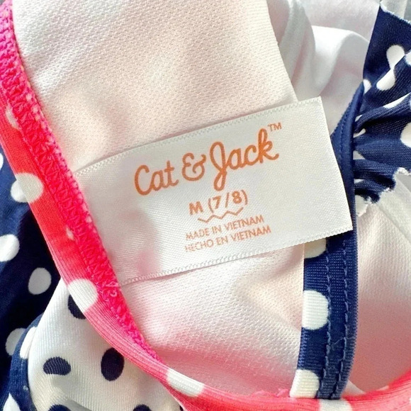 Cat & Jack | Girl’s Polka Dot One Piece ((M)/7-8 yrs) 🩱 - Picture 5 of 5